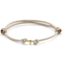 Armband Ringetje geelgoud-satijn goudkleurig-beige 13-26 cm