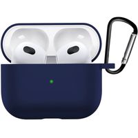 Basey Hoesje Voor AirPods 3 Hoesje Silicone Case Cover - Hoes Voor AirPods 3 Case Siliconen Hoes - Marine Blauw - thumbnail