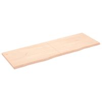 Wandschap 180x60x4 cm onbehandeld massief eikenhout