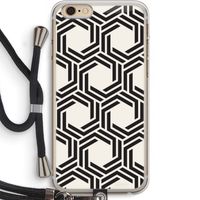 Geometrisch patroon: iPhone 6 PLUS / 6S PLUS Transparant Hoesje met koord