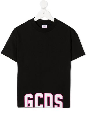 Gcds Kids t-shirt à logo imprimé - Noir