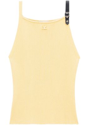 Courrèges Tanktop met gespdetail - Geel