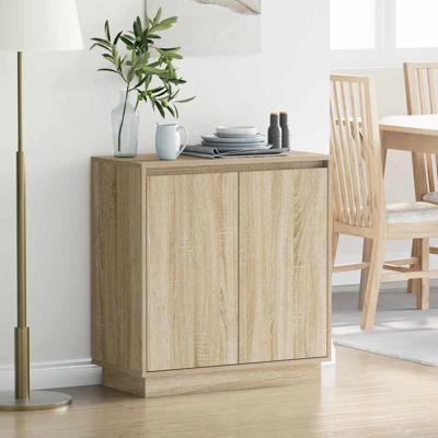 Dressoir met plank Sonoma Eiken 71 x 34,5 x 75 cm Bewerkt hout