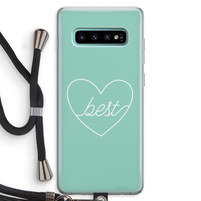 Best heart pastel: Samsung Galaxy S10 Plus Transparant Hoesje met koord