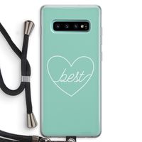 Best heart pastel: Samsung Galaxy S10 Plus Transparant Hoesje met koord