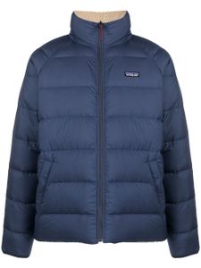 Patagonia veste matelassée à patch logo - Bleu