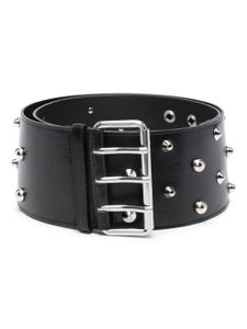 Blumarine ceinture en cuir à détails de clous - Noir