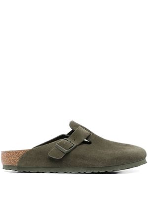Birkenstock chaussons en daim - Vert