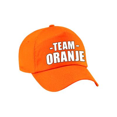 Team oranje petje - volwassenen - voor bedrijfsuitje / sportdag / training - baseballcap