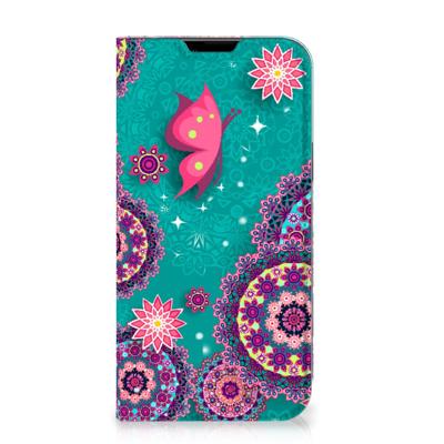 Apple iPhone 14 Plus | Bookcase | Cirkels en Vlinders Apple iPhone 14 Plus | Bookcase | Cirkels en Vlinders