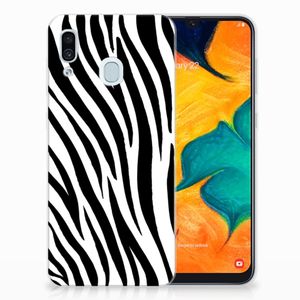 Samsung Galaxy A30 TPU Hoesje Zebra