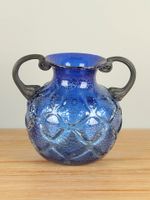 Glazen decoratie Petrovskiy pot blauw klein 19 cm - thumbnail