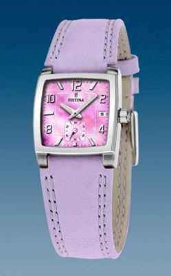 Horlogeband Festina F16181-K Leder Violet
