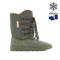 Tybee Laarzen Dames 40/41 Kaki Groen Halfhoog Blackfox