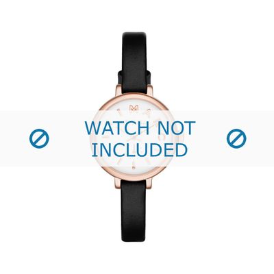 Horlogeband Marc by Marc Jacobs MBM1352 Leder Zwart 8mm