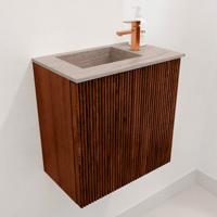 Toiletmeubel Mondiaz Joya Dlux | 40 cm | Meubelkleur Ruby | Faye wastafel Saba Wasbak Links | 1 kraangat