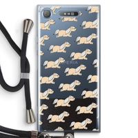Ponys: Sony Xperia XZ1 Transparant Hoesje met koord