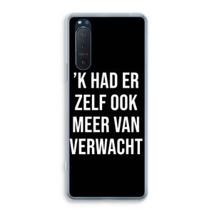 Meer verwacht - Zwart: Sony Xperia 5 II Transparant Hoesje