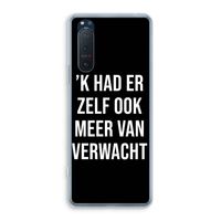 Meer verwacht - Zwart: Sony Xperia 5 II Transparant Hoesje
