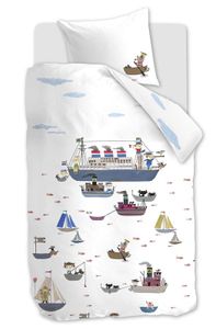 Beddinghouse x Fiep Amsterdam Dekbedovertrek Bootje varen - Multi - 120 x 150 cm