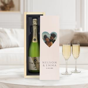 Wijn in bedrukte kist - Vintense Blanc alcoholvrij