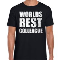 Worlds best colleague / werelds beste collega cadeau t-shirt zwart heren