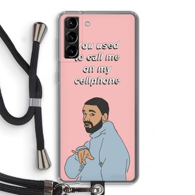 Hotline bling: Samsung Galaxy S21 Plus Transparant Hoesje met koord
