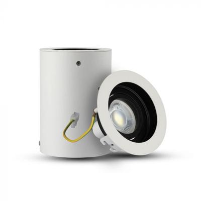V-Tac Opbouw spot verstelbaar 50mm rond wit OP=OP - 5013450