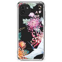 Samsung Galaxy A03 Case Anti-shock Bird Flowers - thumbnail