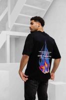 Off The Pitch Burning Flower T-Shirt Heren Zwart - Maat XS - Kleur: Zwart | Soccerfanshop