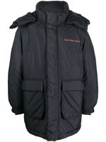 Calvin Klein Jeans parka à logo imprimé - Noir