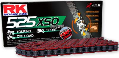 RK Chains 525 xso 112 n red/black open