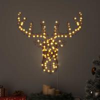 VidaXL Rendier trek slede warmwit 68 x 36,5 x 62,5 cm rattan