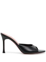 Amina Muaddi mules Alexa en cuir 90 mm - Noir - thumbnail