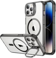 iPhone Classic Hybrid Case with Stash Stand (HaloLock) Clear Black