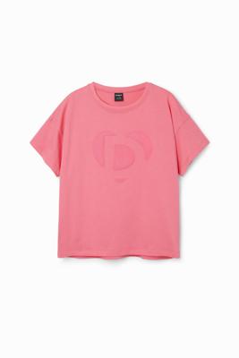 T-shirt logo reliëf - RED - 9/10