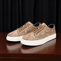 Sand Paisley Panther Sneakers Lureaux - Handgemaakte Nette Schoenen Voor Heren