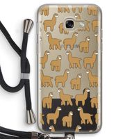 Alpacas: Samsung Galaxy A5 (2017) Transparant Hoesje met koord