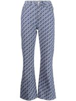 Stella McCartney jean à motif géométrique - Bleu