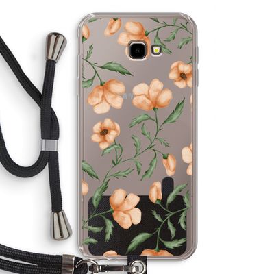 Peachy flowers: Samsung Galaxy J4 Plus Transparant Hoesje met koord