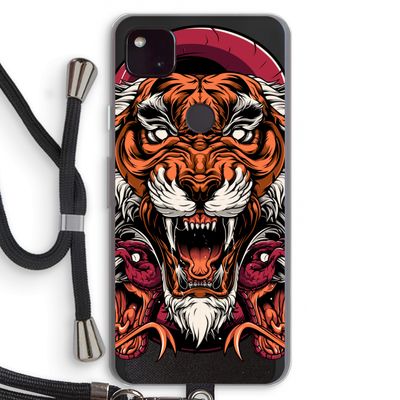 Tiger and Rattlesnakes: Pixel 4a 5G Transparant Hoesje met koord