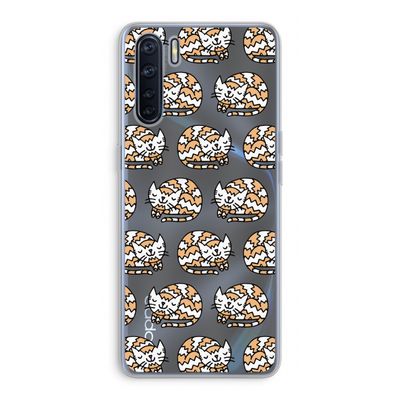 Slapende poes: Oppo A91 Transparant Hoesje