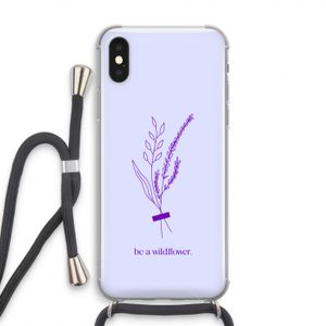 Be a wildflower: iPhone XS Transparant Hoesje met koord