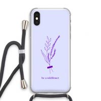 Be a wildflower: iPhone XS Transparant Hoesje met koord