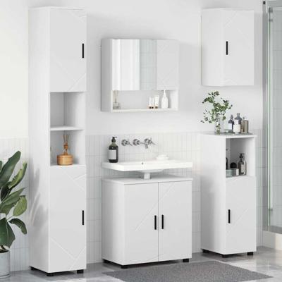 Badkamermeubelset 5 pcs Wit 61 x 35 x 64 cm Bewerkt hout