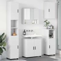 Badkamermeubelset 5 pcs Wit 61 x 35 x 64 cm Bewerkt hout