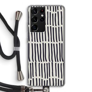 Moroccan stripes: Samsung Galaxy S21 Ultra Transparant Hoesje met koord