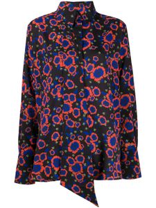 Rokh chemise imprimée à détail de cravate - Noir