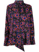 Rokh chemise imprimée à détail de cravate - Noir