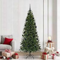 Kunstkerstboom met 300 LED met standaard Groen 210 cm PE en PVC